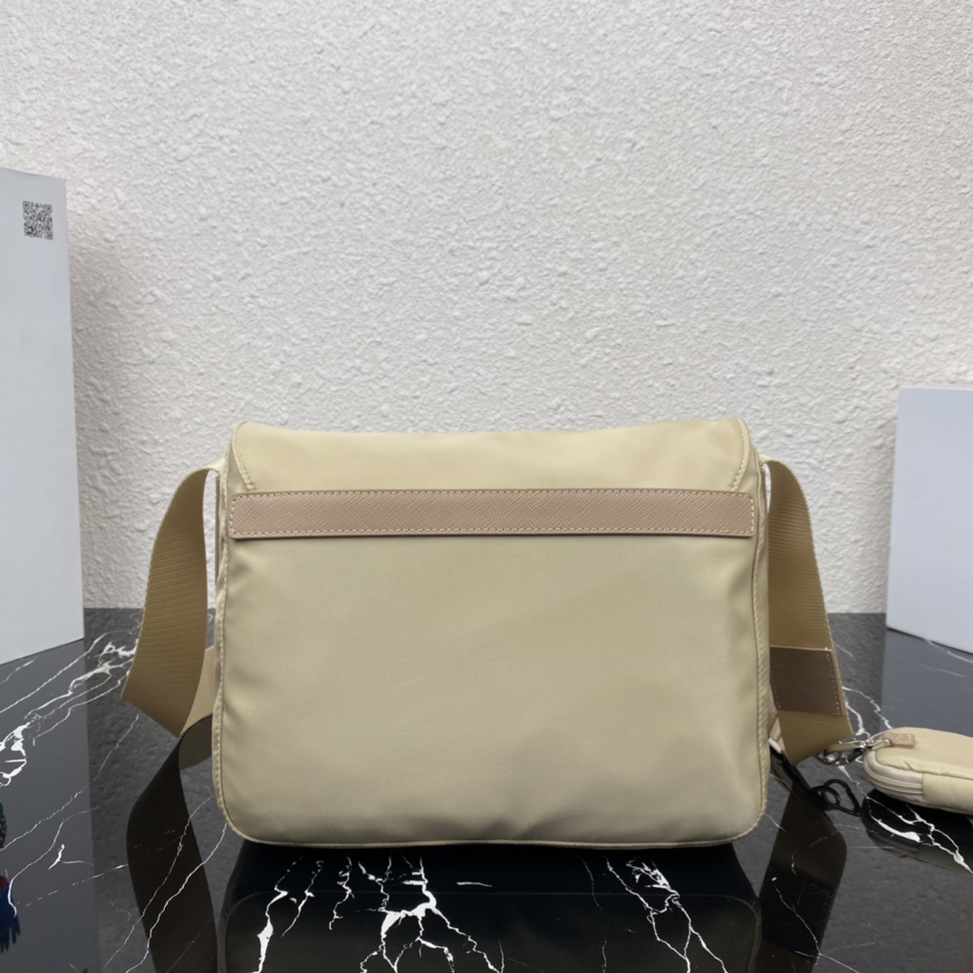 Replica Prada 1BD953 Re-Nylon Shoulder Bag Beige