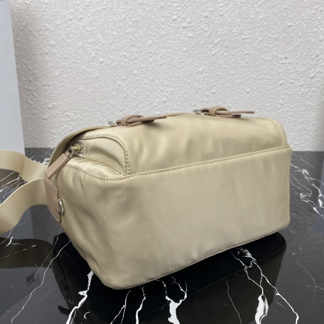 Replica Prada 1BD953 Re-Nylon Shoulder Bag Beige