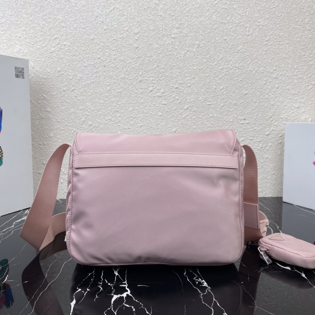 Replica Prada 1BD953 Re-Nylon Shoulder Bag Pink