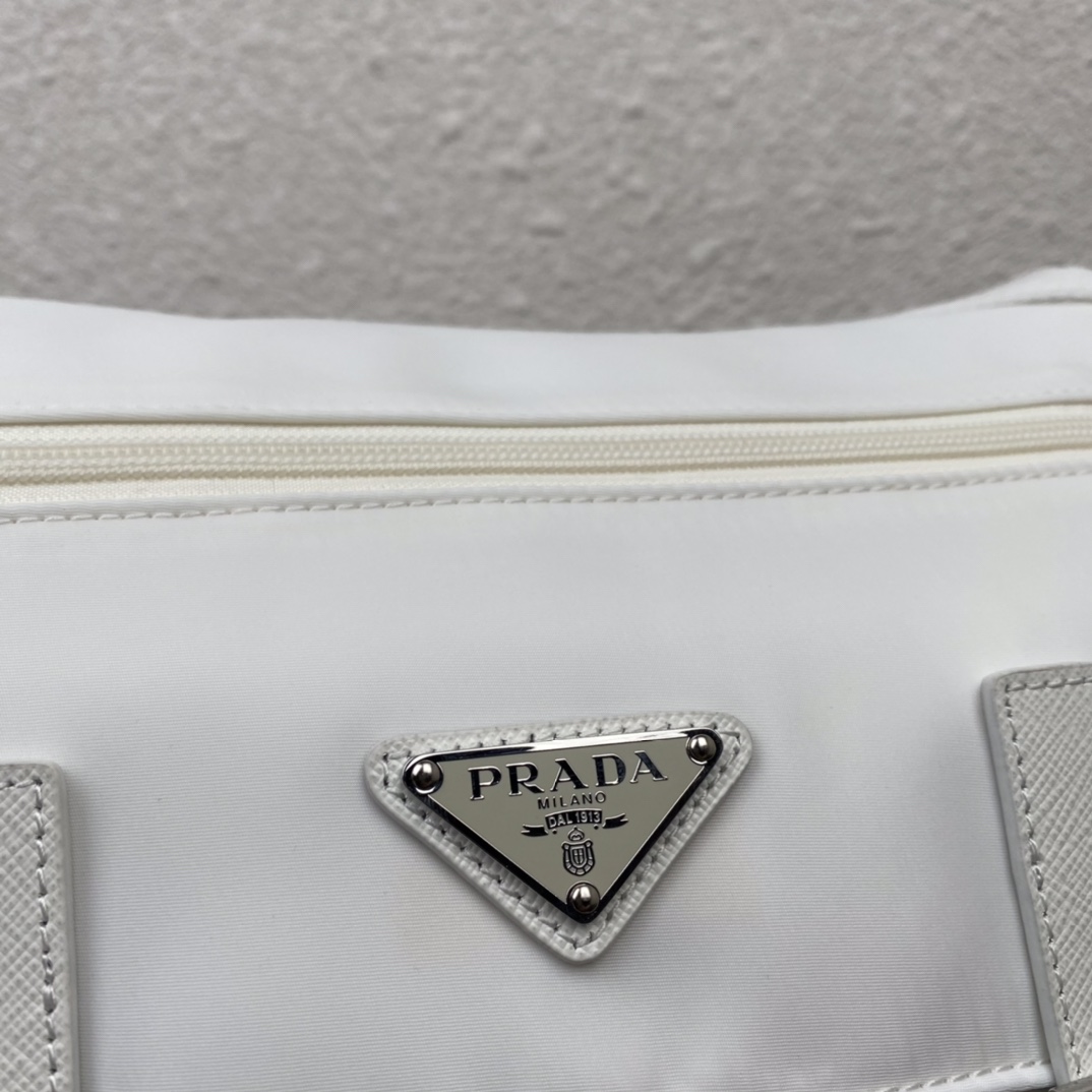 Replica Prada 1BD953 Re-Nylon Shoulder Bag White