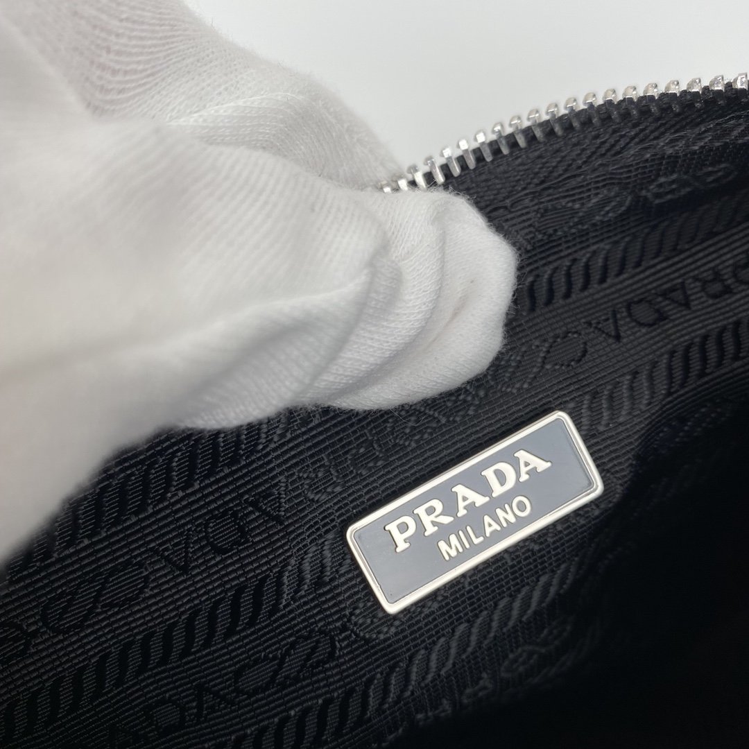 Replica Prada 1NE204 Nylon and Saffiano Leather Mini Bag Black