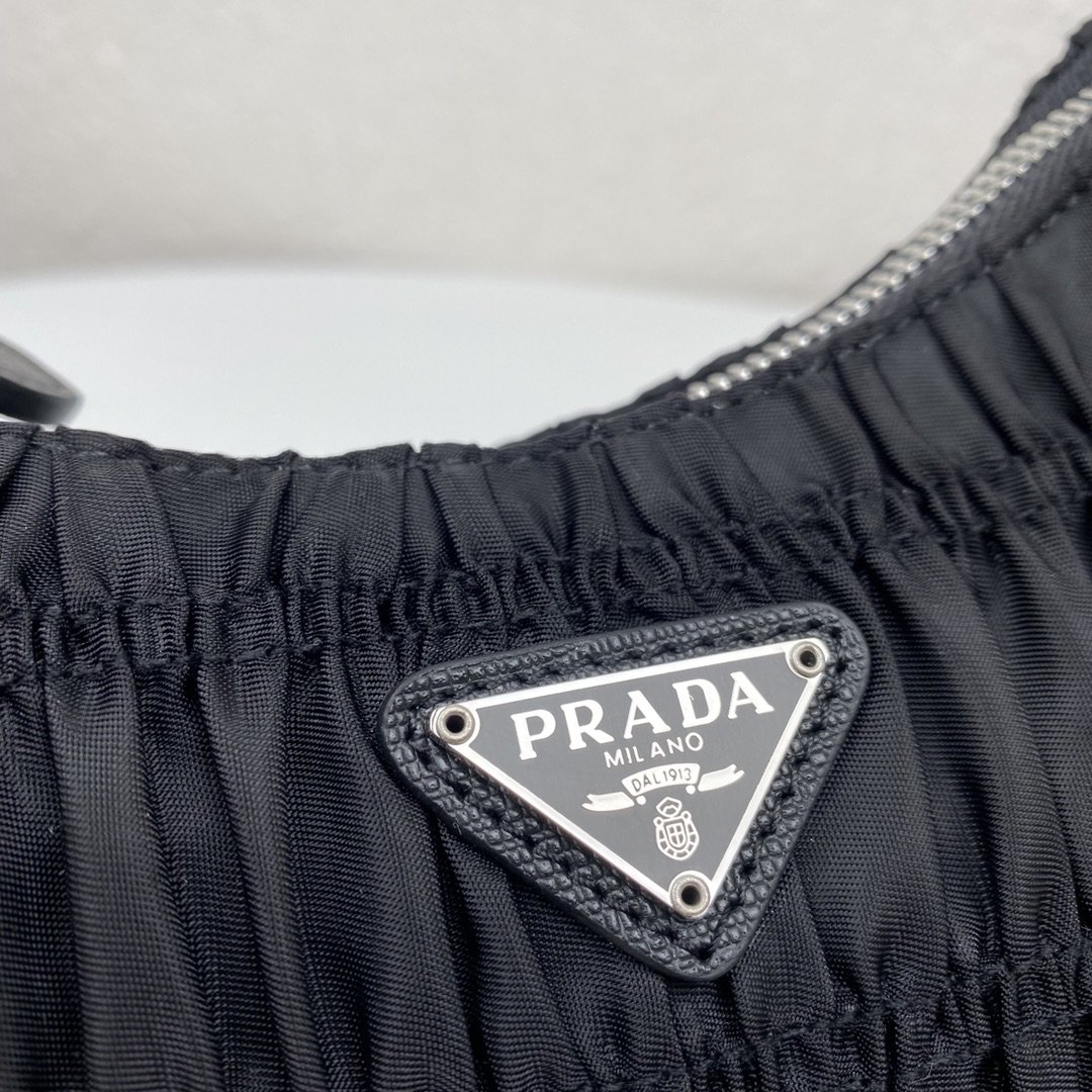 Replica Prada 1NE204 Nylon and Saffiano Leather Mini Bag Black