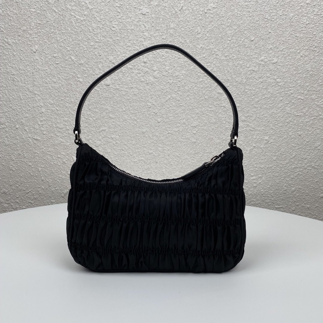 Replica Prada 1NE204 Nylon and Saffiano Leather Mini Bag Black