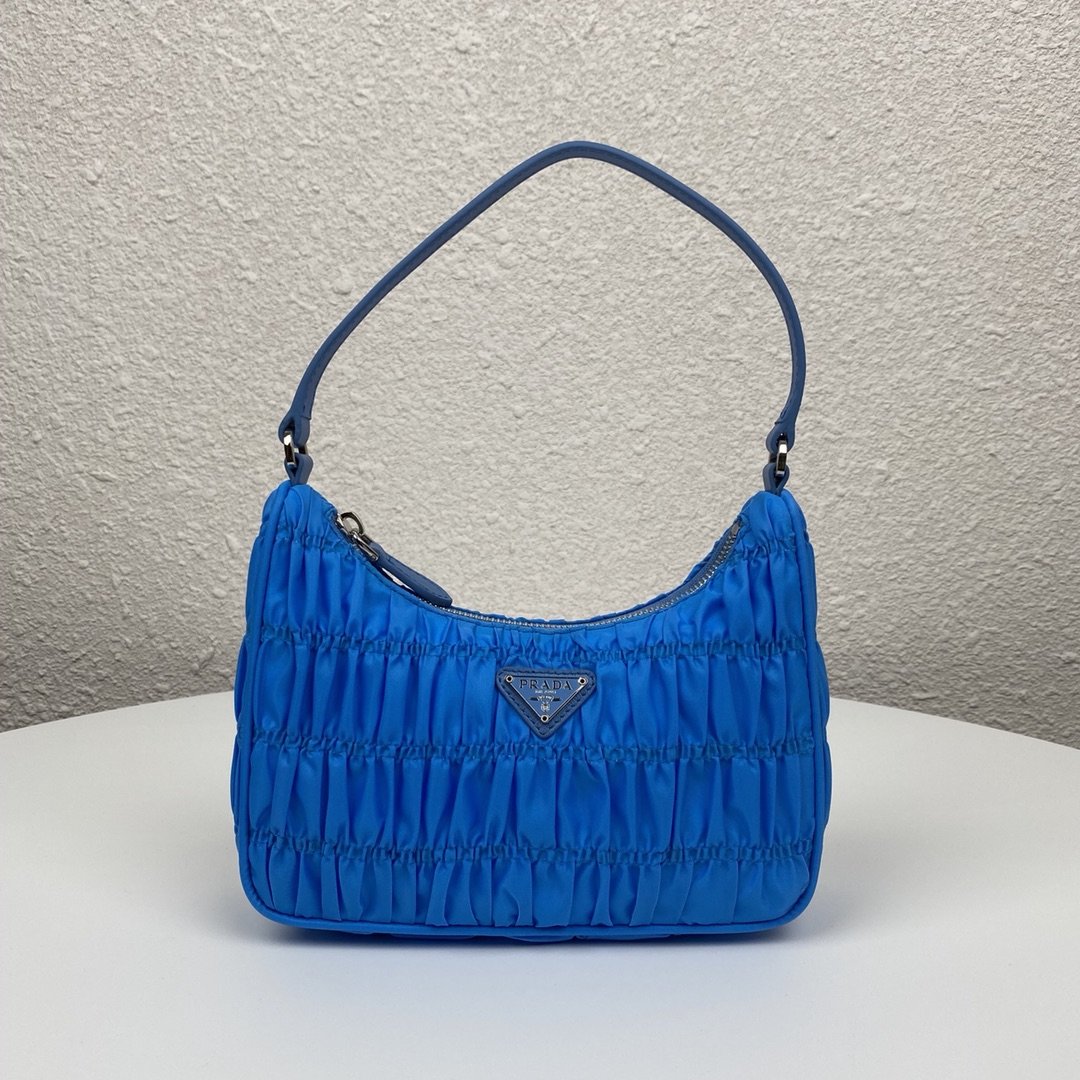 Replica Prada 1NE204 Nylon and Saffiano Leather Mini Bag Blue