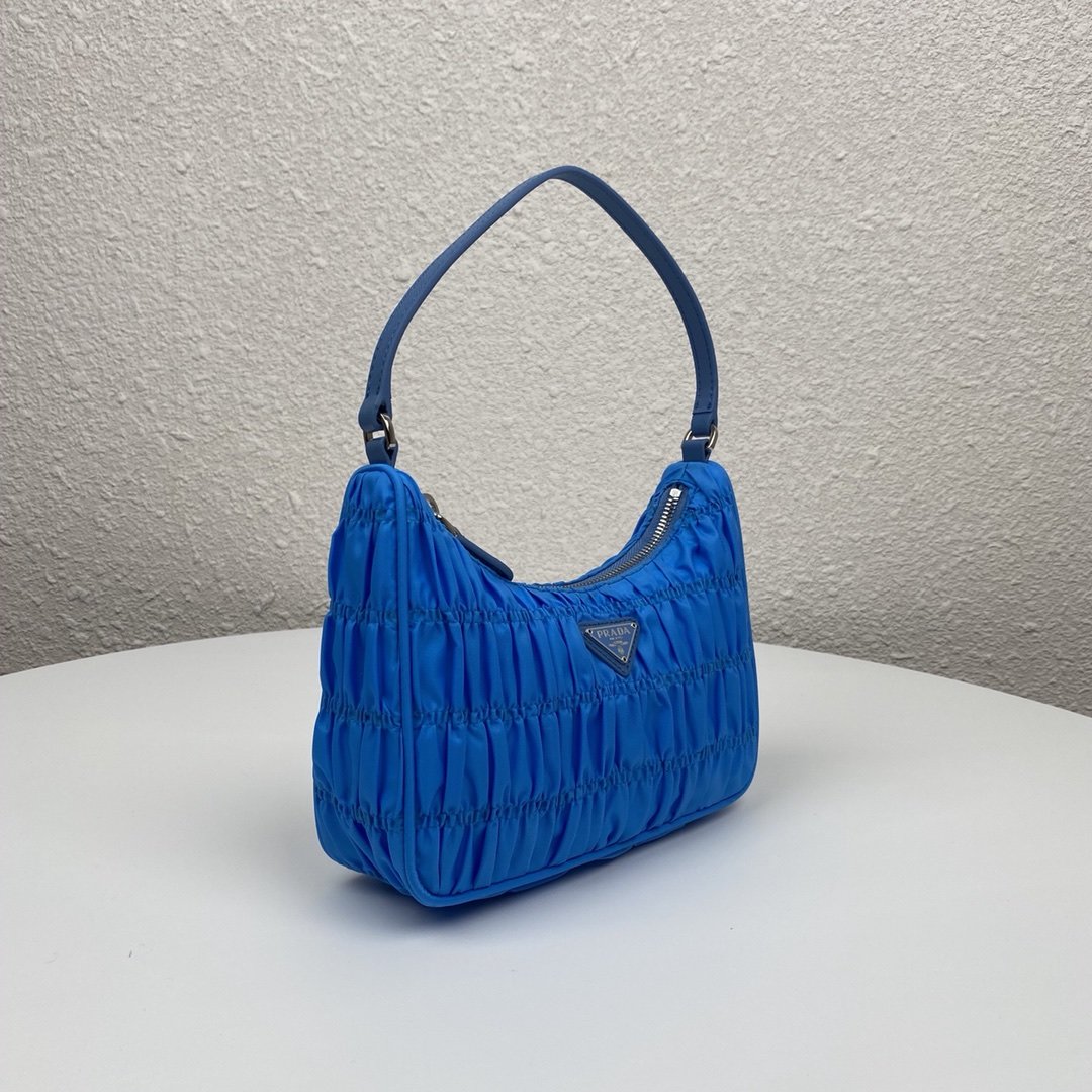 Replica Prada 1NE204 Nylon and Saffiano Leather Mini Bag Blue