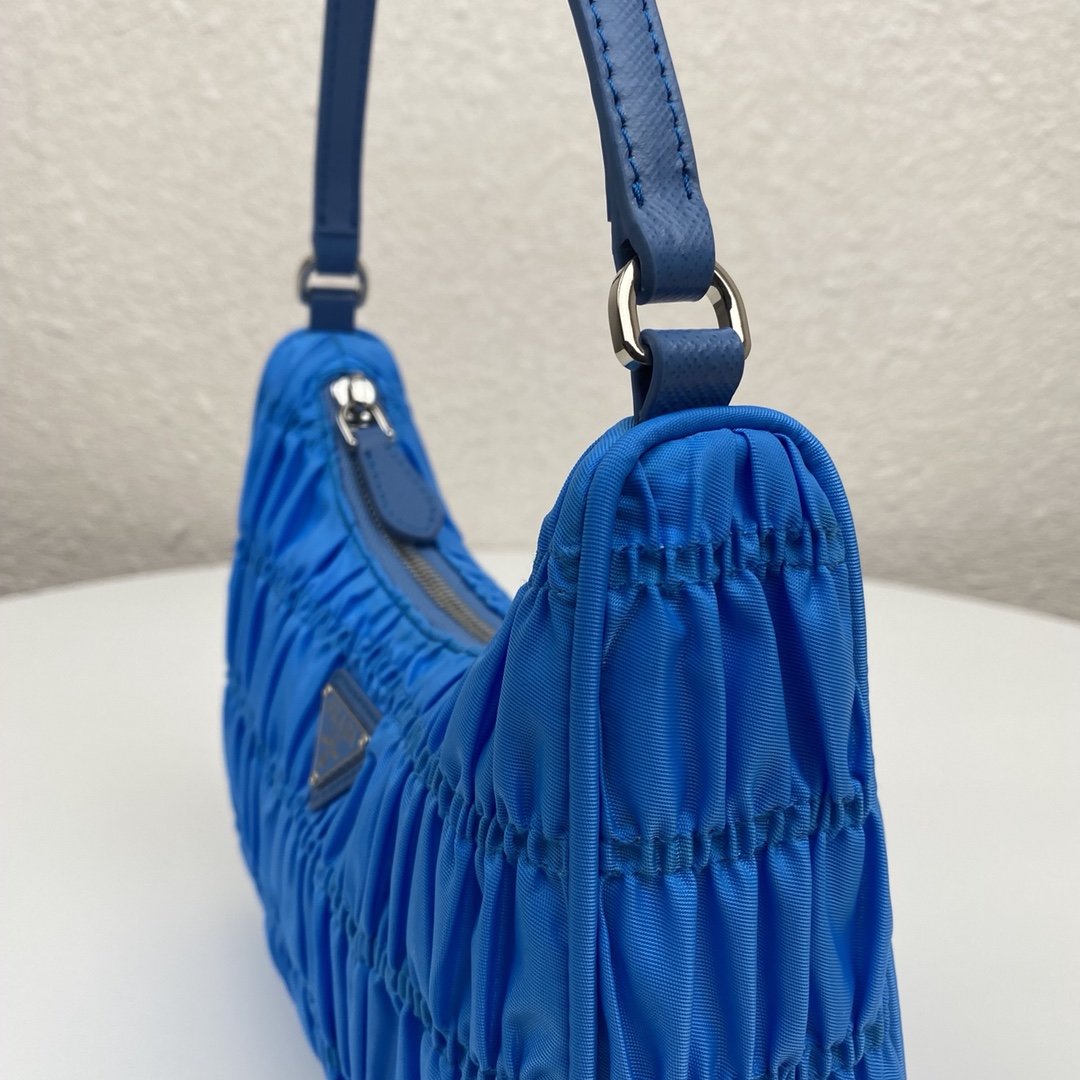 Replica Prada 1NE204 Nylon and Saffiano Leather Mini Bag Blue