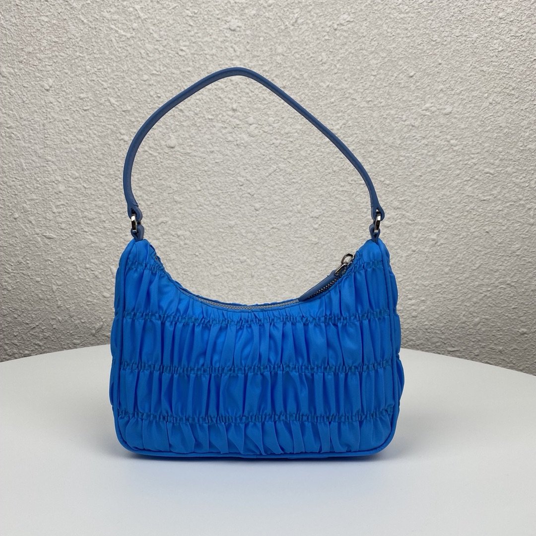 Replica Prada 1NE204 Nylon and Saffiano Leather Mini Bag Blue