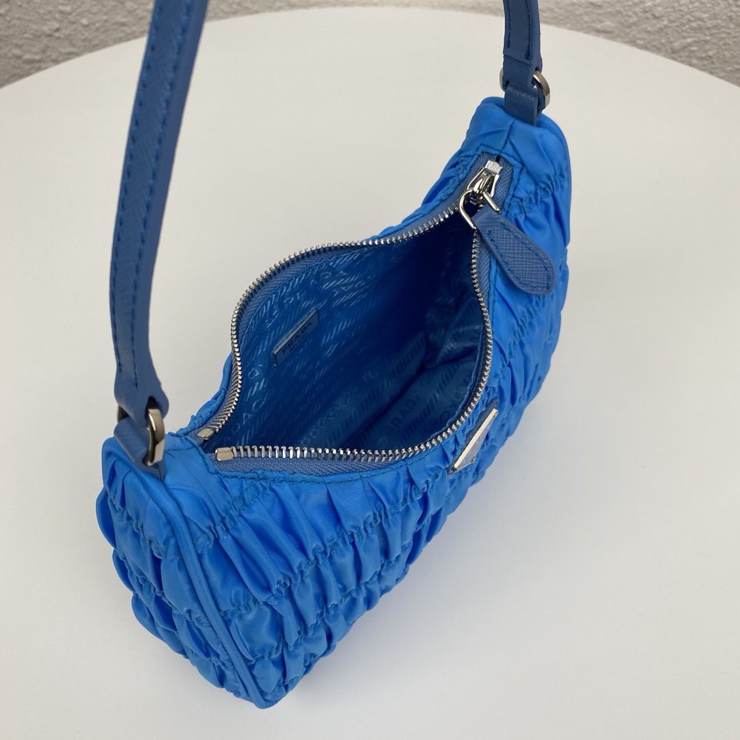 Replica Prada 1NE204 Nylon and Saffiano Leather Mini Bag Blue