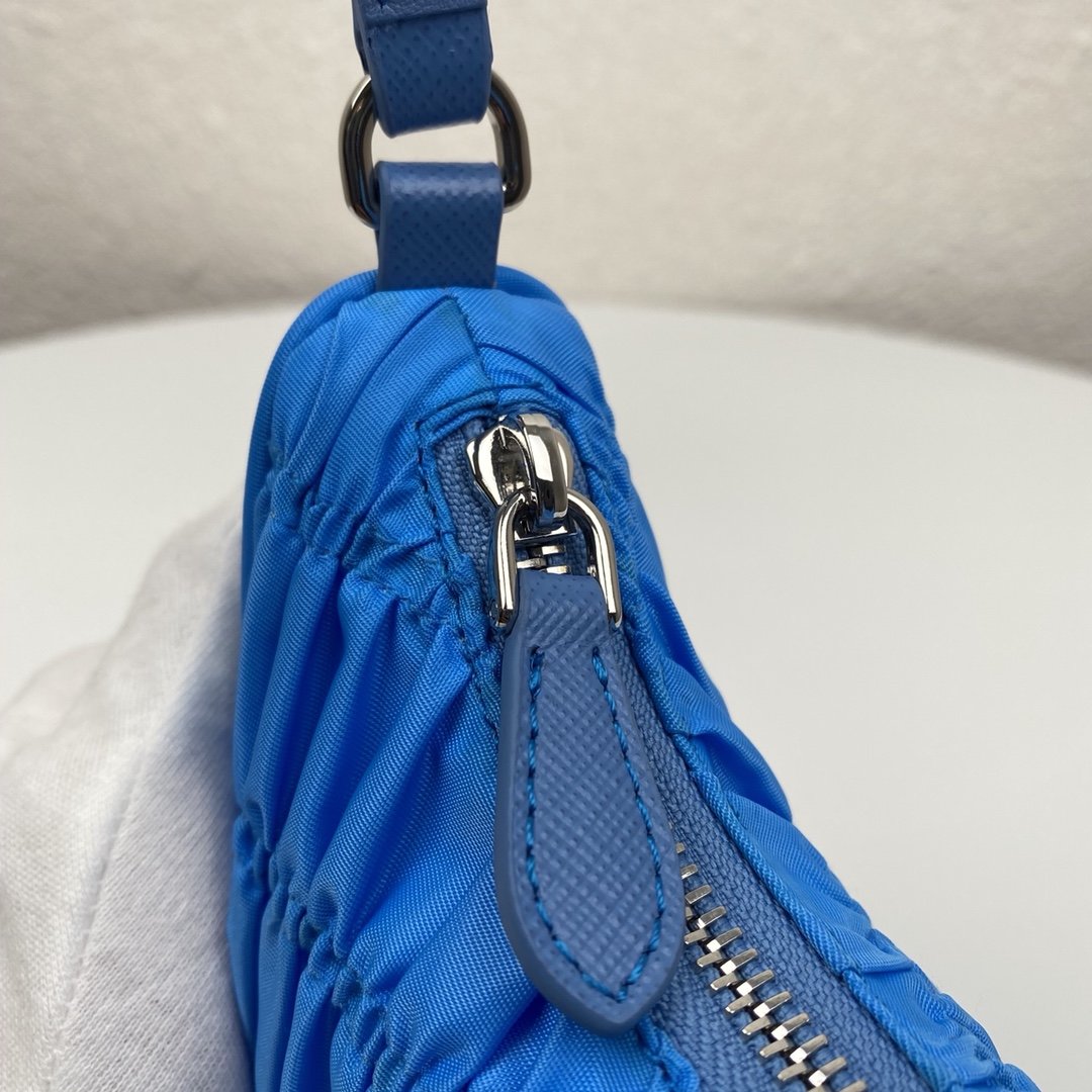 Replica Prada 1NE204 Nylon and Saffiano Leather Mini Bag Blue