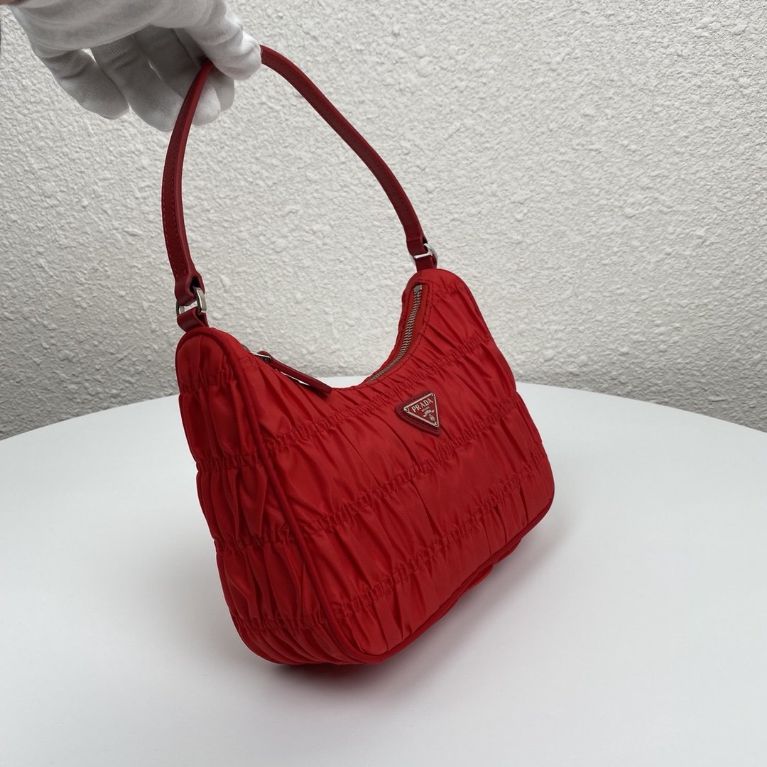 Replica Prada 1NE204 Nylon and Saffiano Leather Mini Bag Red