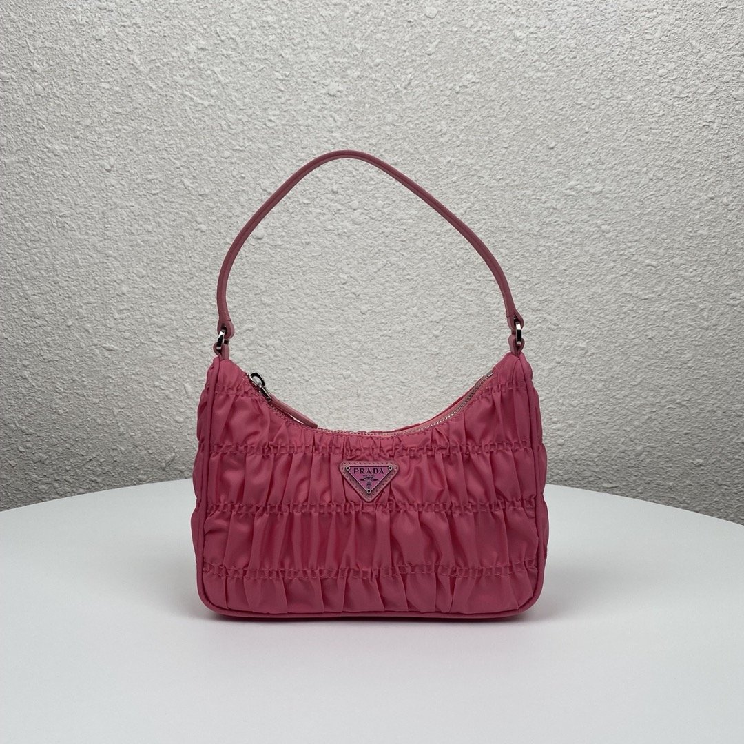 Replica Prada 1NE204 Nylon and Saffiano Leather Mini Bag Rose