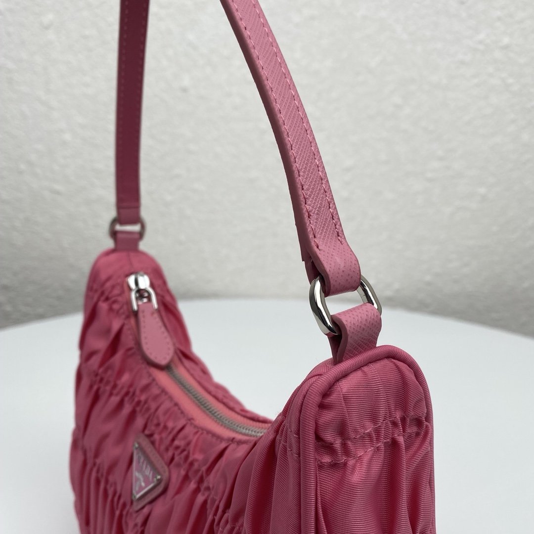 Replica Prada 1NE204 Nylon and Saffiano Leather Mini Bag Rose