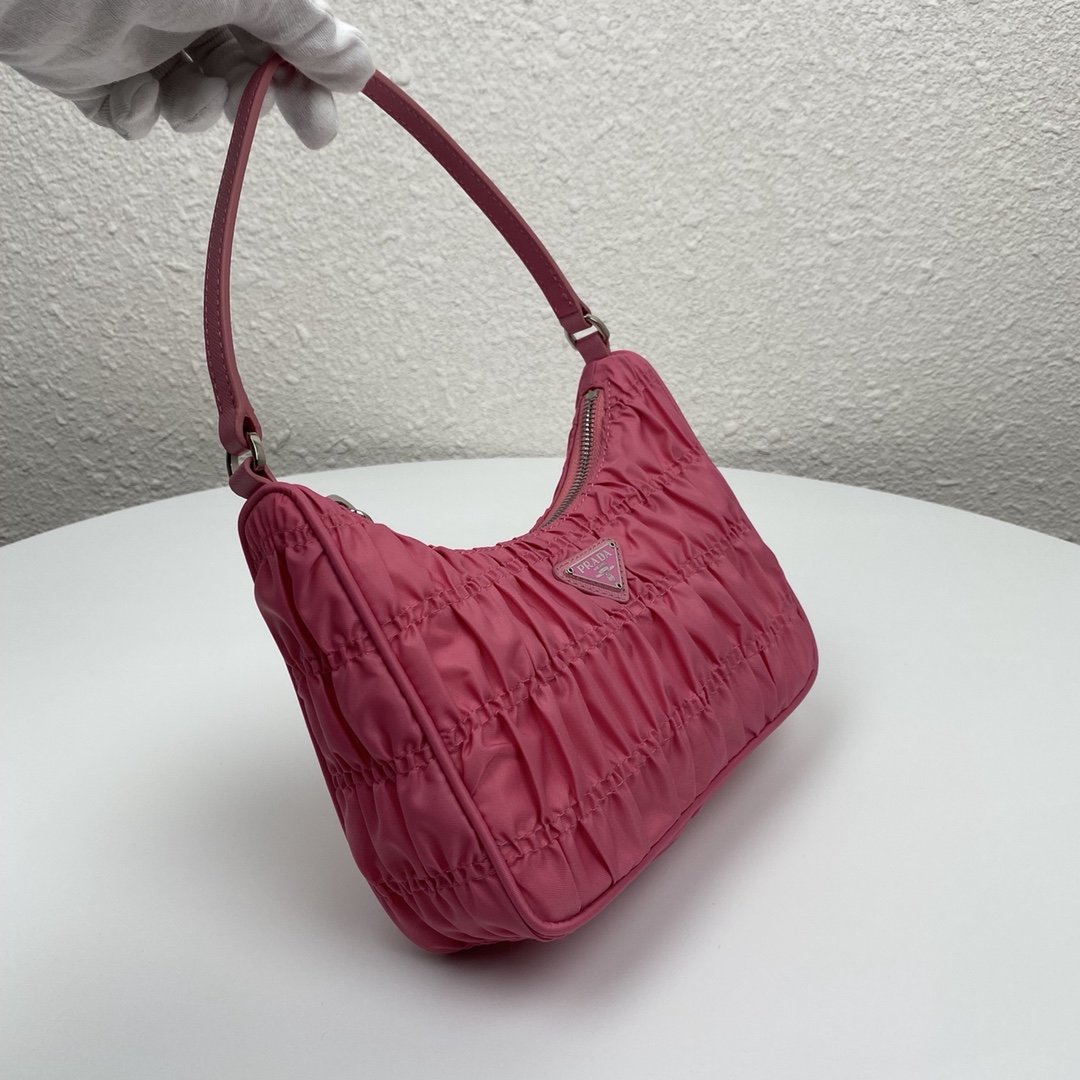 Replica Prada 1NE204 Nylon and Saffiano Leather Mini Bag Rose