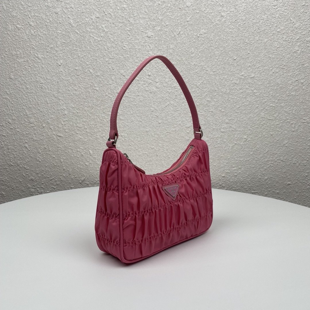 Replica Prada 1NE204 Nylon and Saffiano Leather Mini Bag Rose