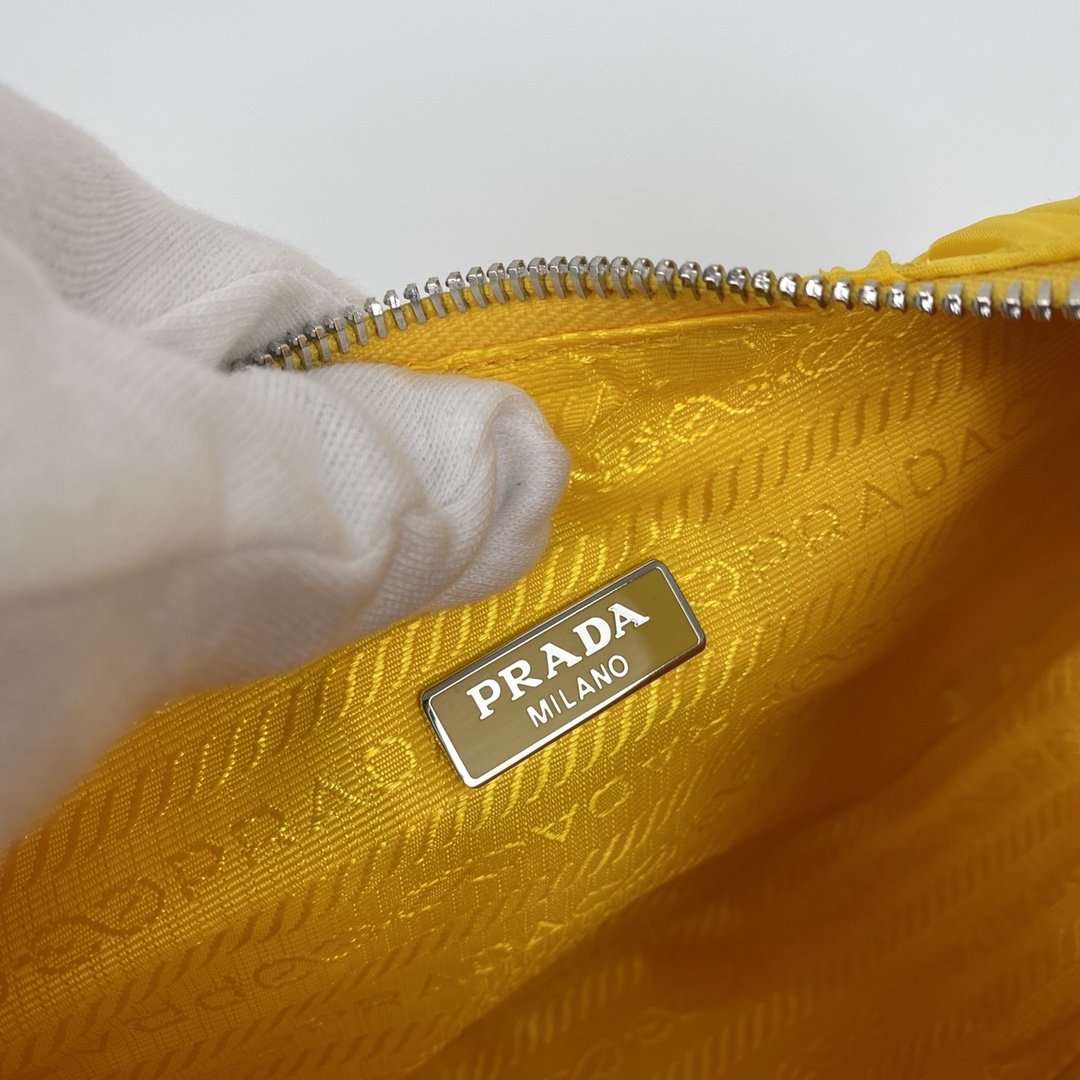 Replica Prada 1NE204 Nylon and Saffiano Leather Mini Bag Yellow