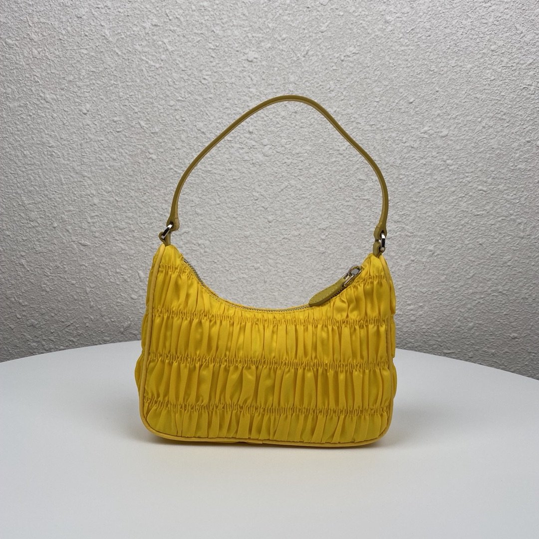 Replica Prada 1NE204 Nylon and Saffiano Leather Mini Bag Yellow