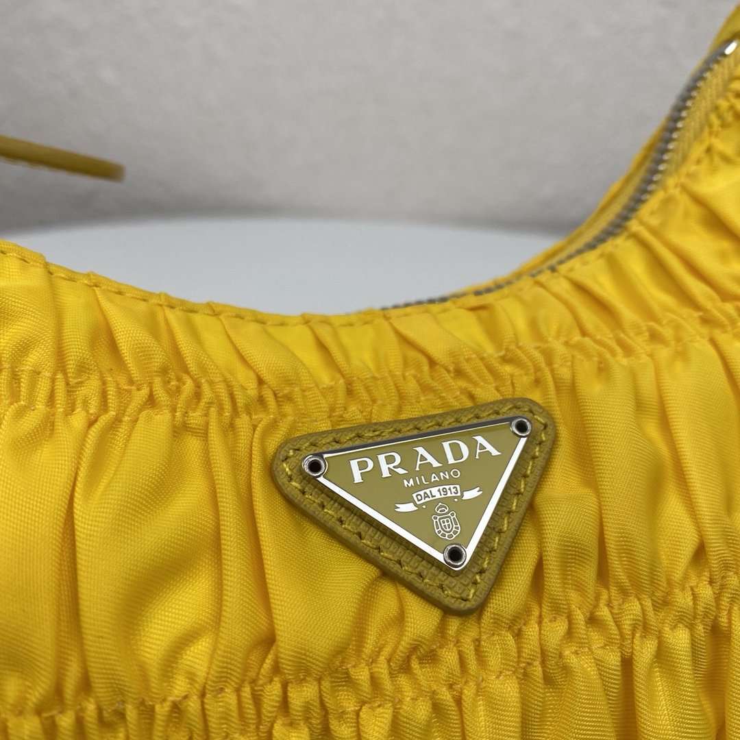 Replica Prada 1NE204 Nylon and Saffiano Leather Mini Bag Yellow