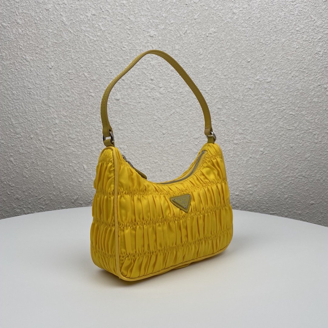 Replica Prada 1NE204 Nylon and Saffiano Leather Mini Bag Yellow