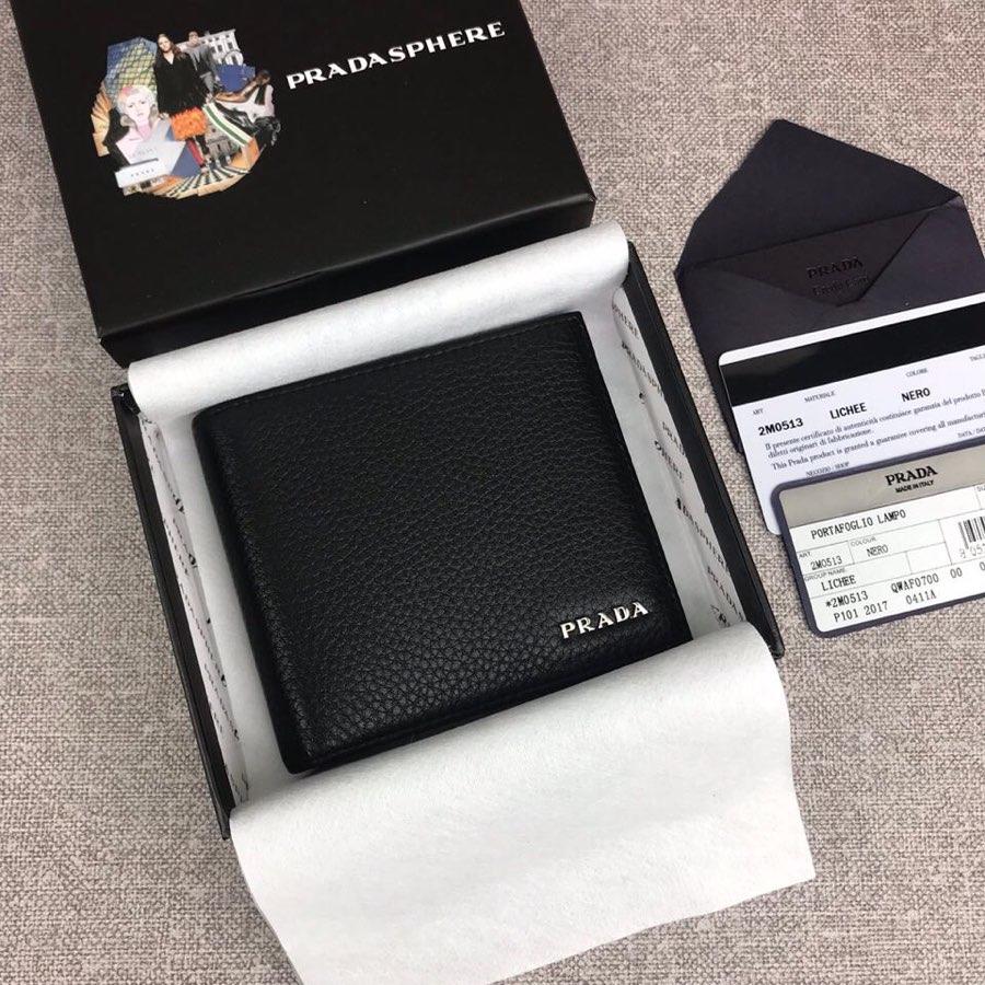 Replica Prada 2M0513-1 Classics Men Short Wallet Black