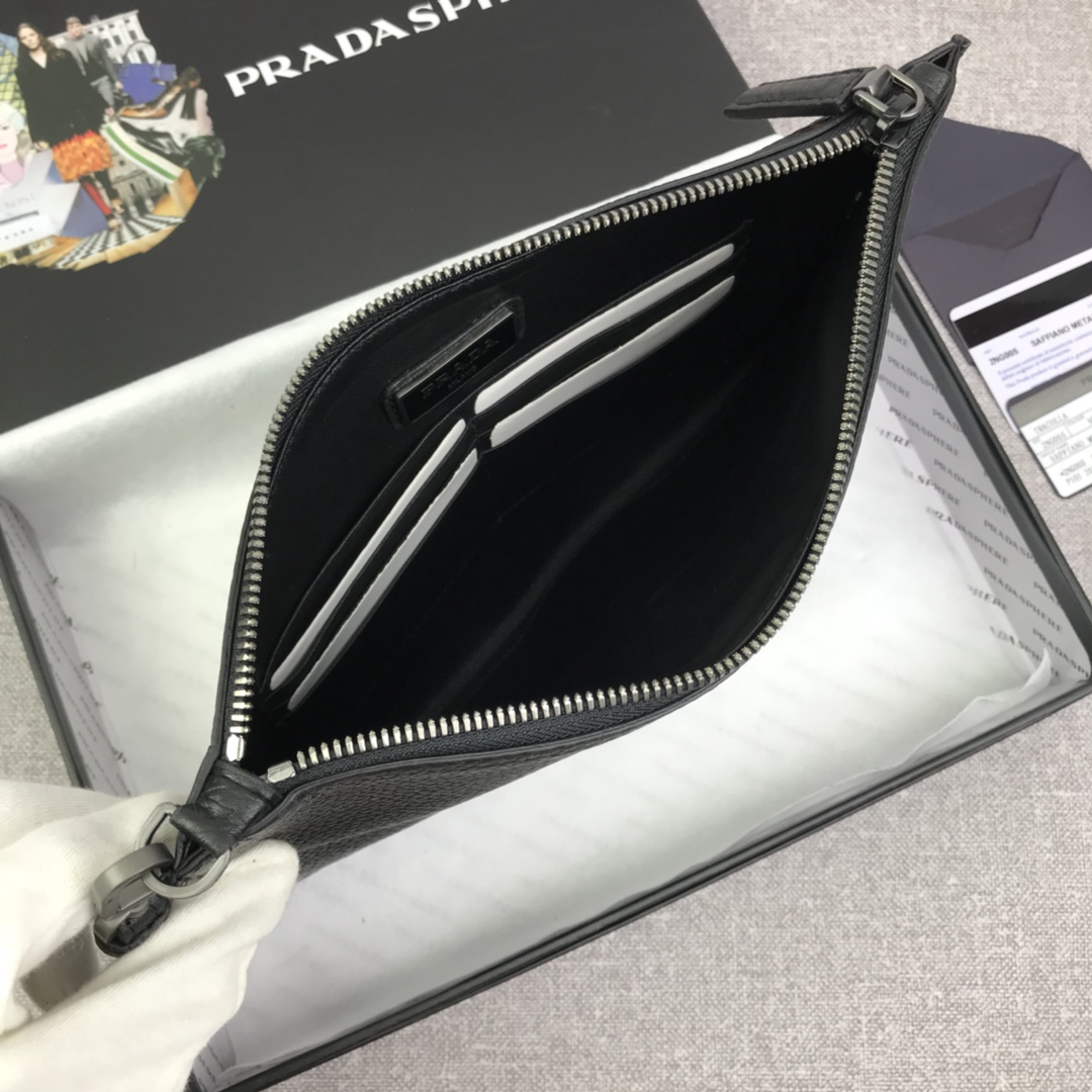 Replica Prada 2NG05V-3 Men Clutches Bag Black