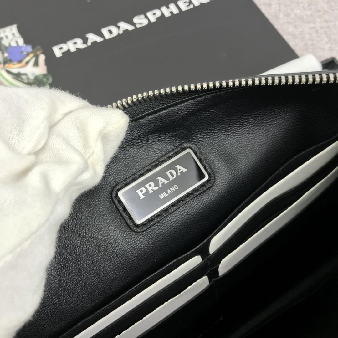 Replica Prada 2NG05V-3 Men Clutches Bag Black