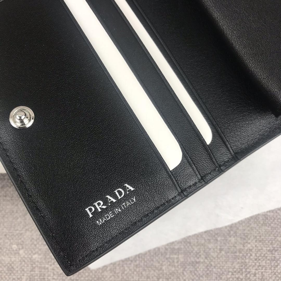 Replica Prada Men 1MV204 Monkey Leather Small Wallet Black