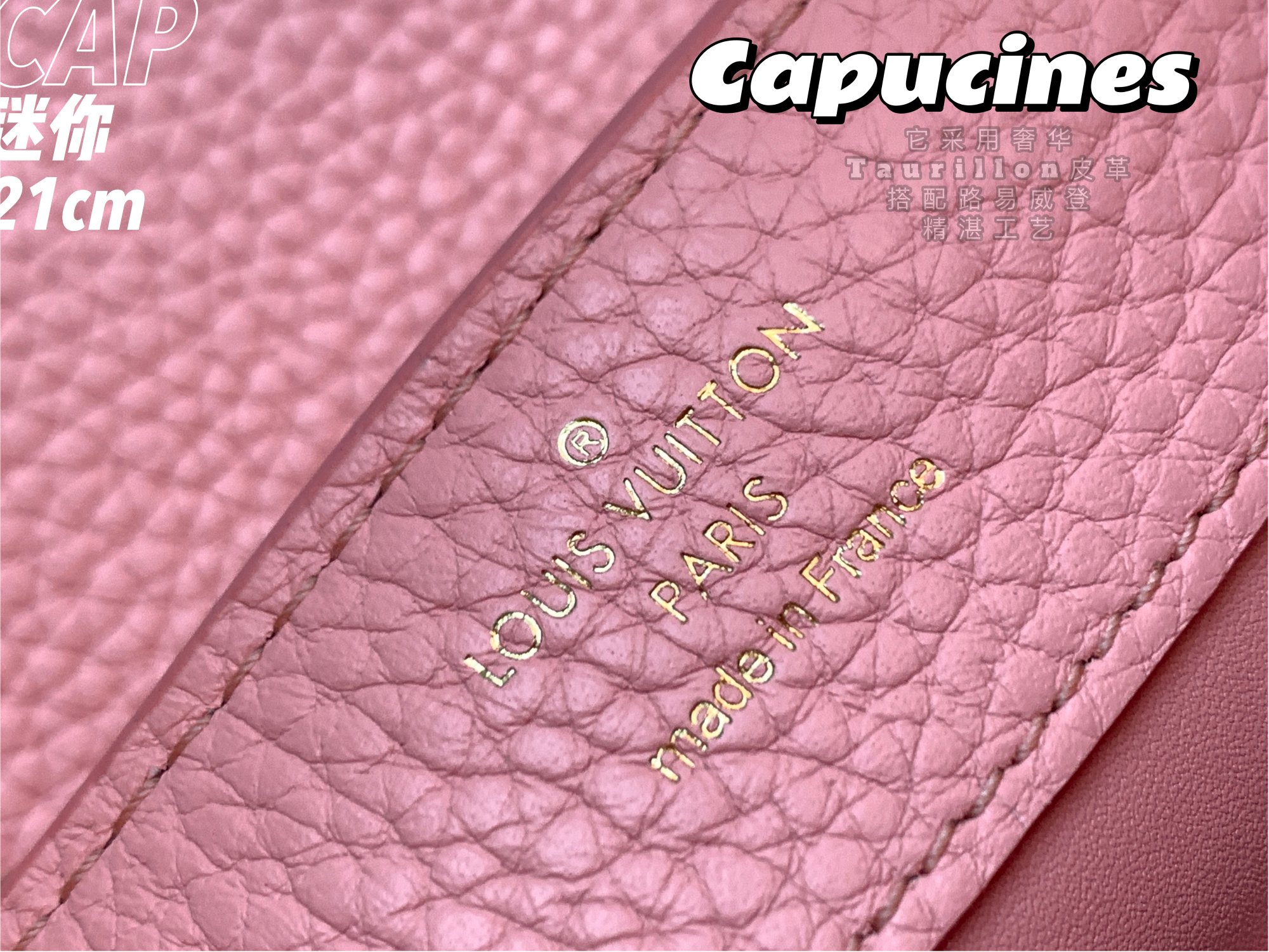 Replica Top Sale Louis Vuitton Capucines BB Handbag Pink Taurillon Leather M58586 Spring Fashion