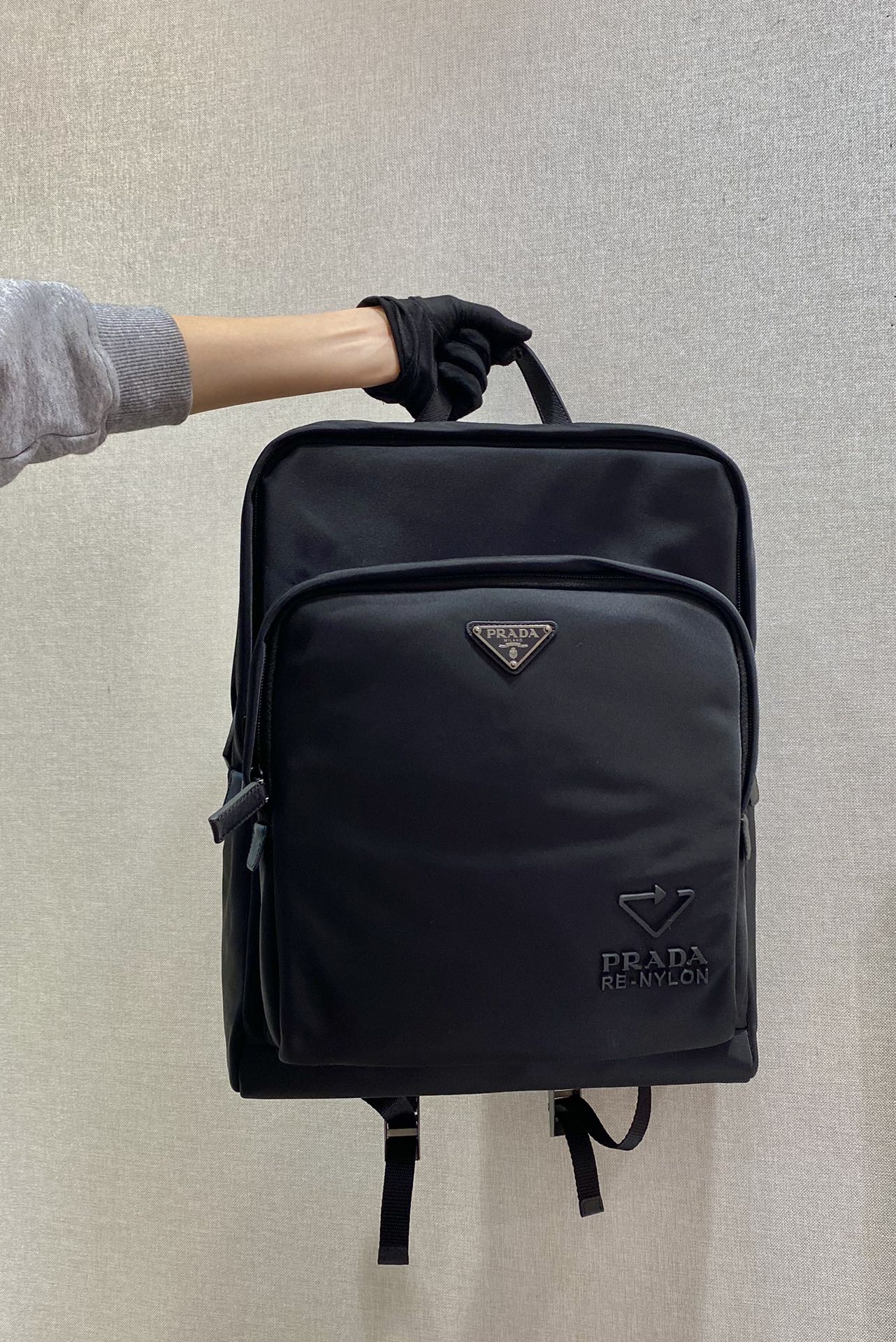 Replica Top Sale Prada Re-Nylon and Saffiano Leather Backpack For Men