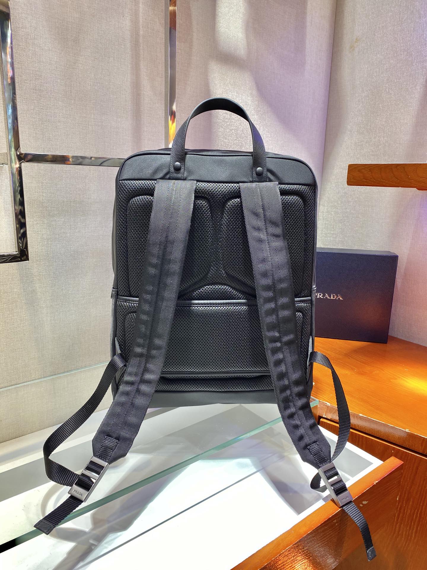 Replica Top Sale Prada Re-Nylon and Saffiano Leather Backpack For Men