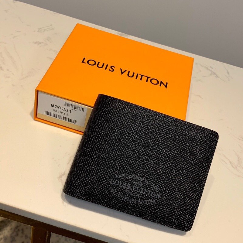 Replica louis Vitton M30385 Men Brazza Wallet Taiga Leather Noir