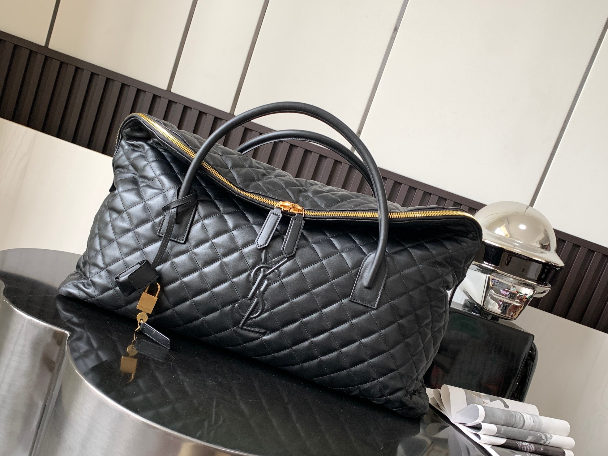 Saint Lauren ES GIANT TRAVEL BAG in Quilted Leather