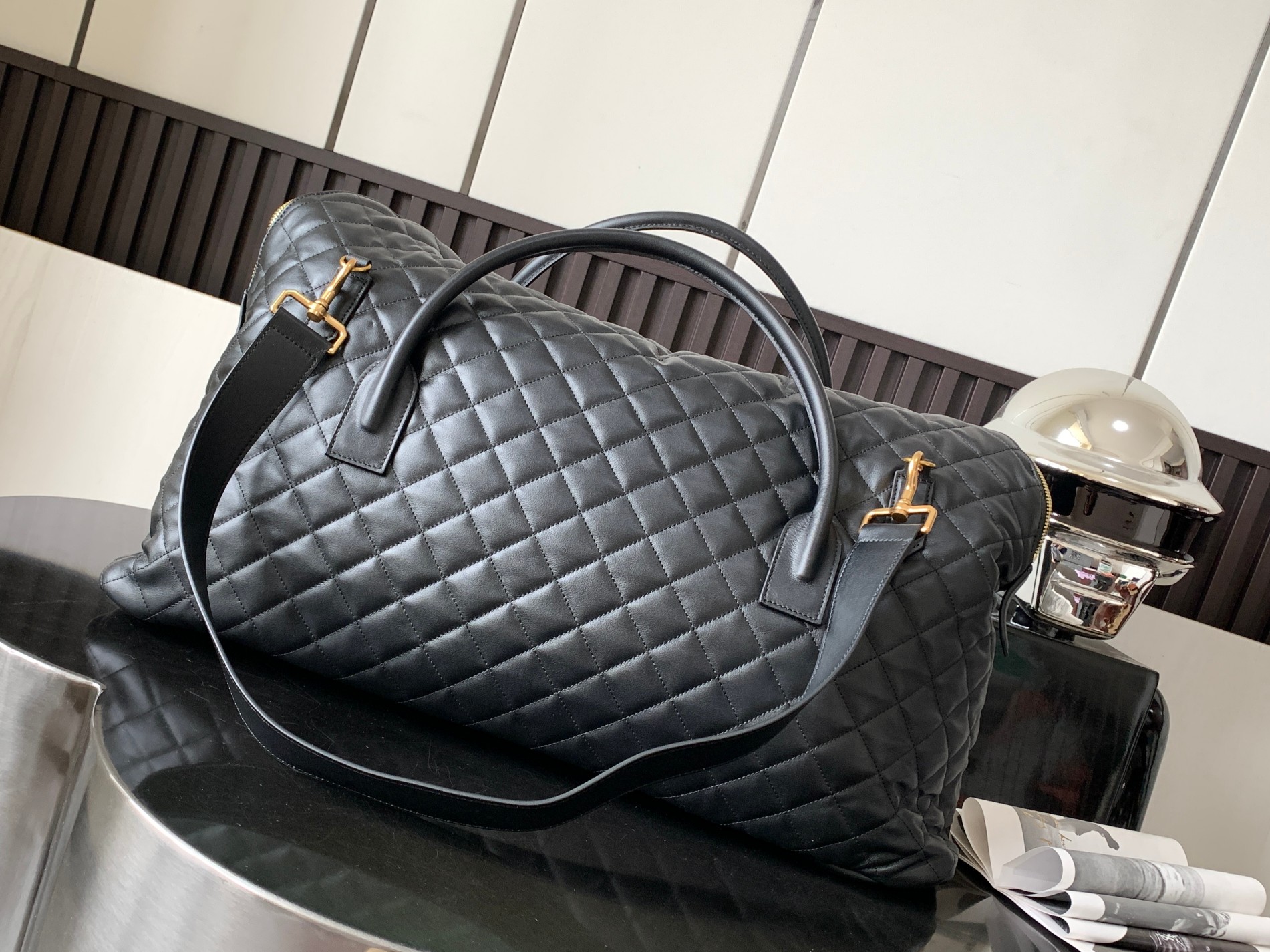 Saint Lauren ES GIANT TRAVEL BAG in Quilted Leather