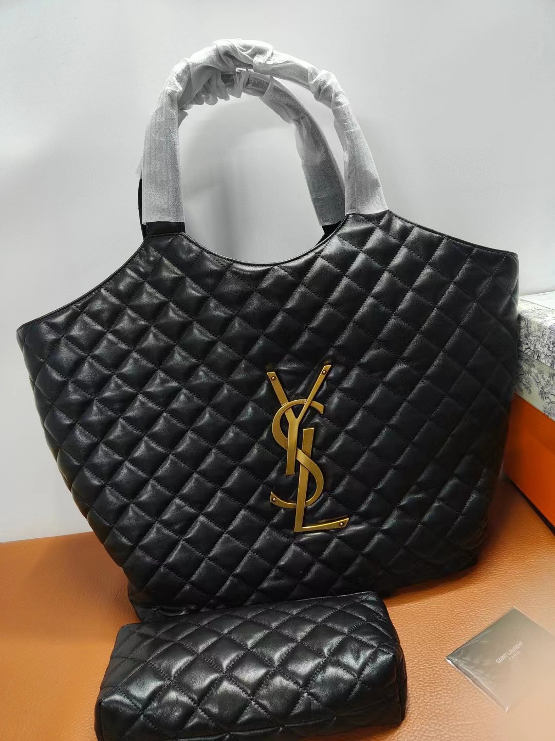 Saint Laurent Icare Maxi Shopping Bag in Quilted Lambskin