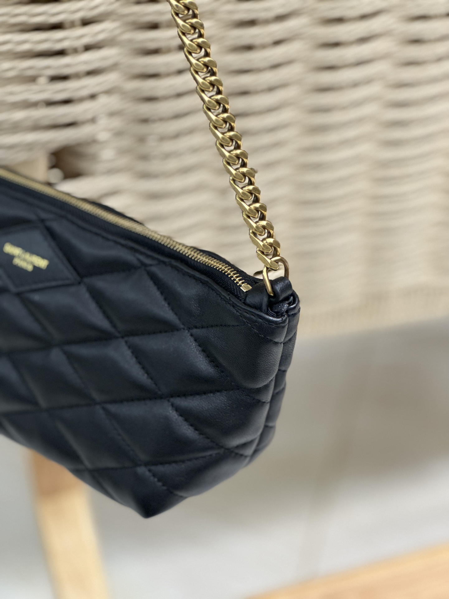 Saint Laurent JAMIE Mini Bag In Quilted Lambskin Black