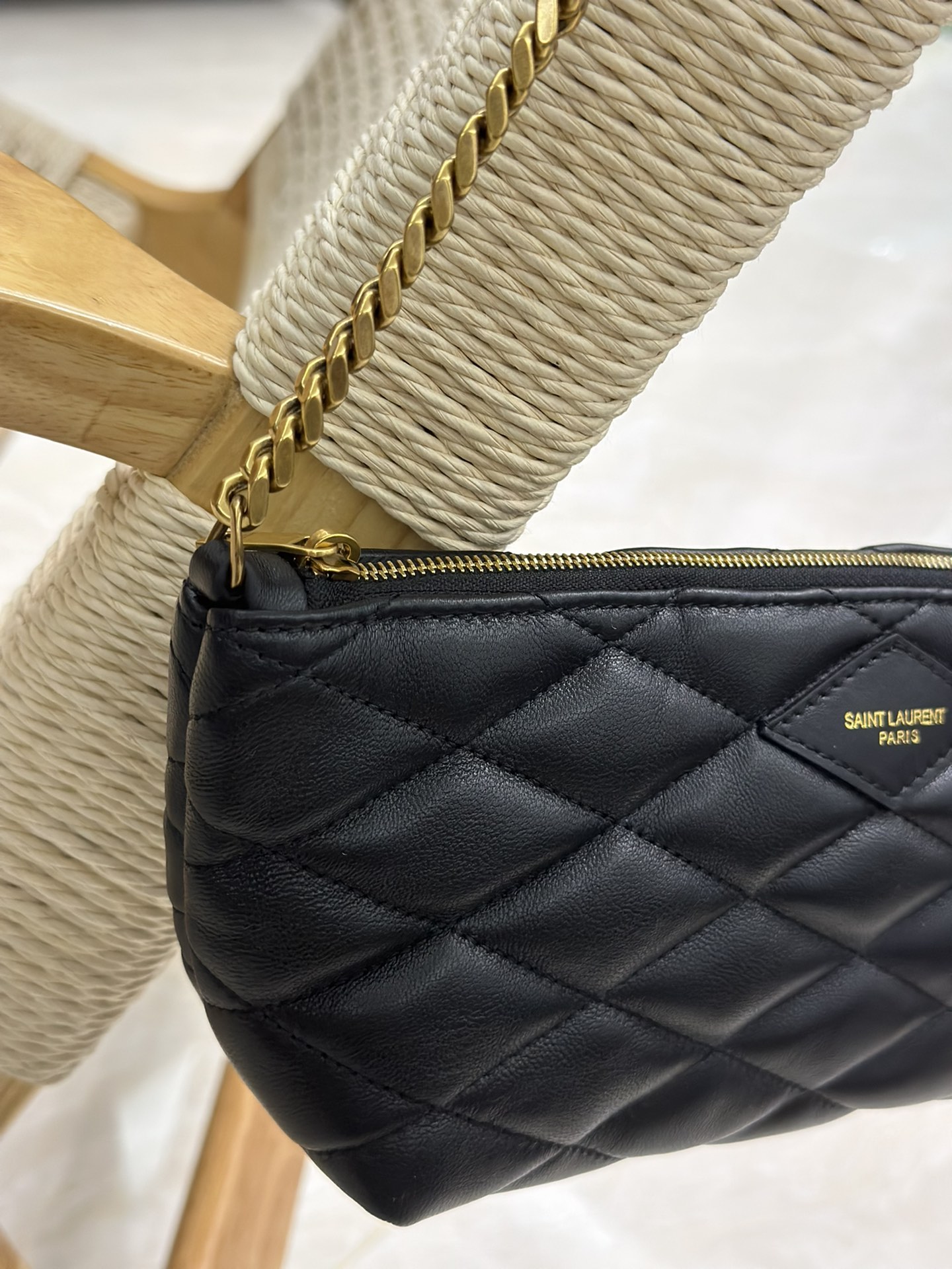 Saint Laurent JAMIE Mini Bag In Quilted Lambskin Black