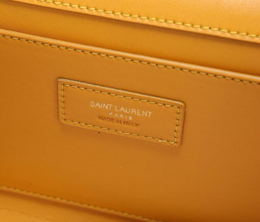 Saint Laurent Medium Kate Tassel Chain Bag in Yellow Deer Velvet