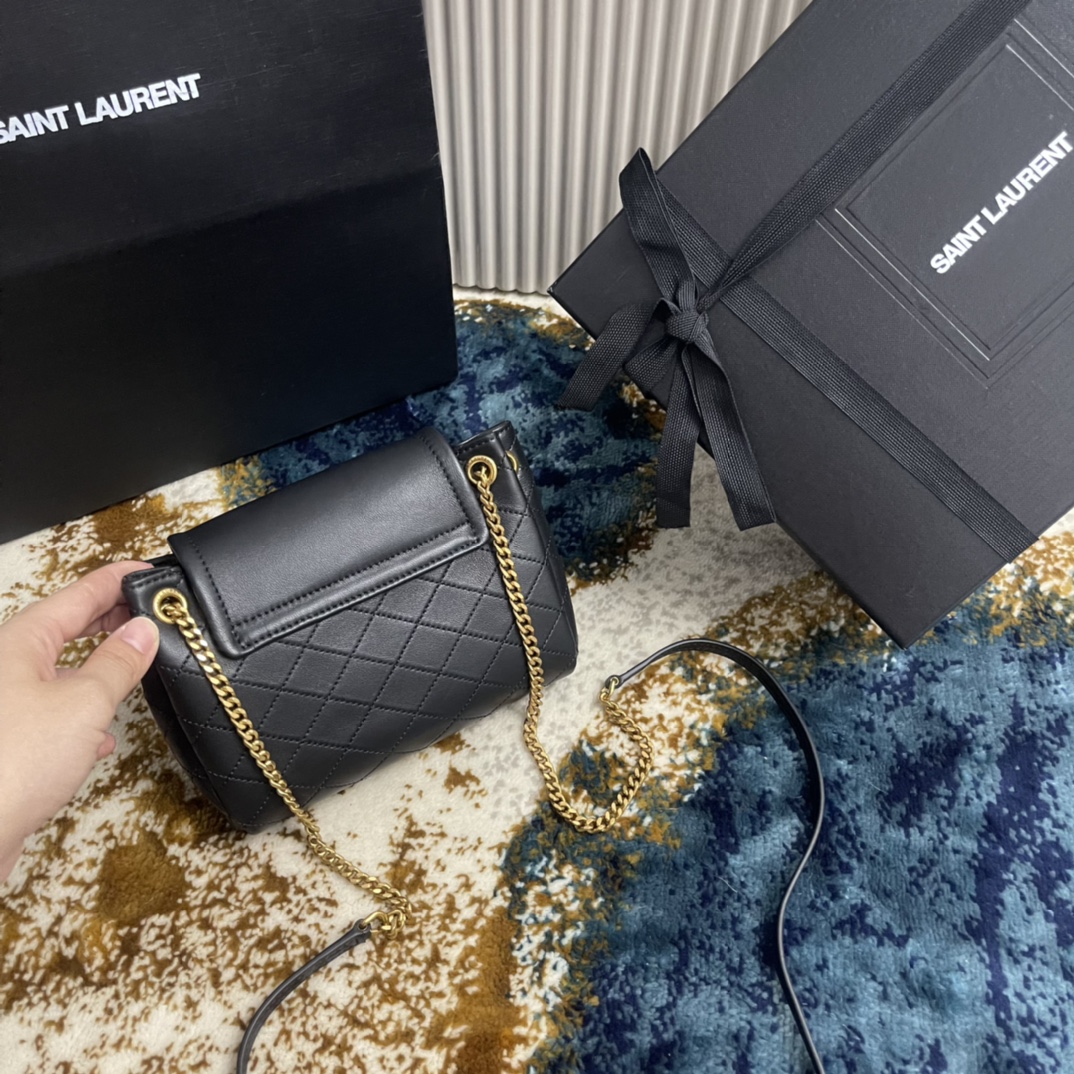 Saint Laurent Monogram Mini Nolita in Lambskin Black