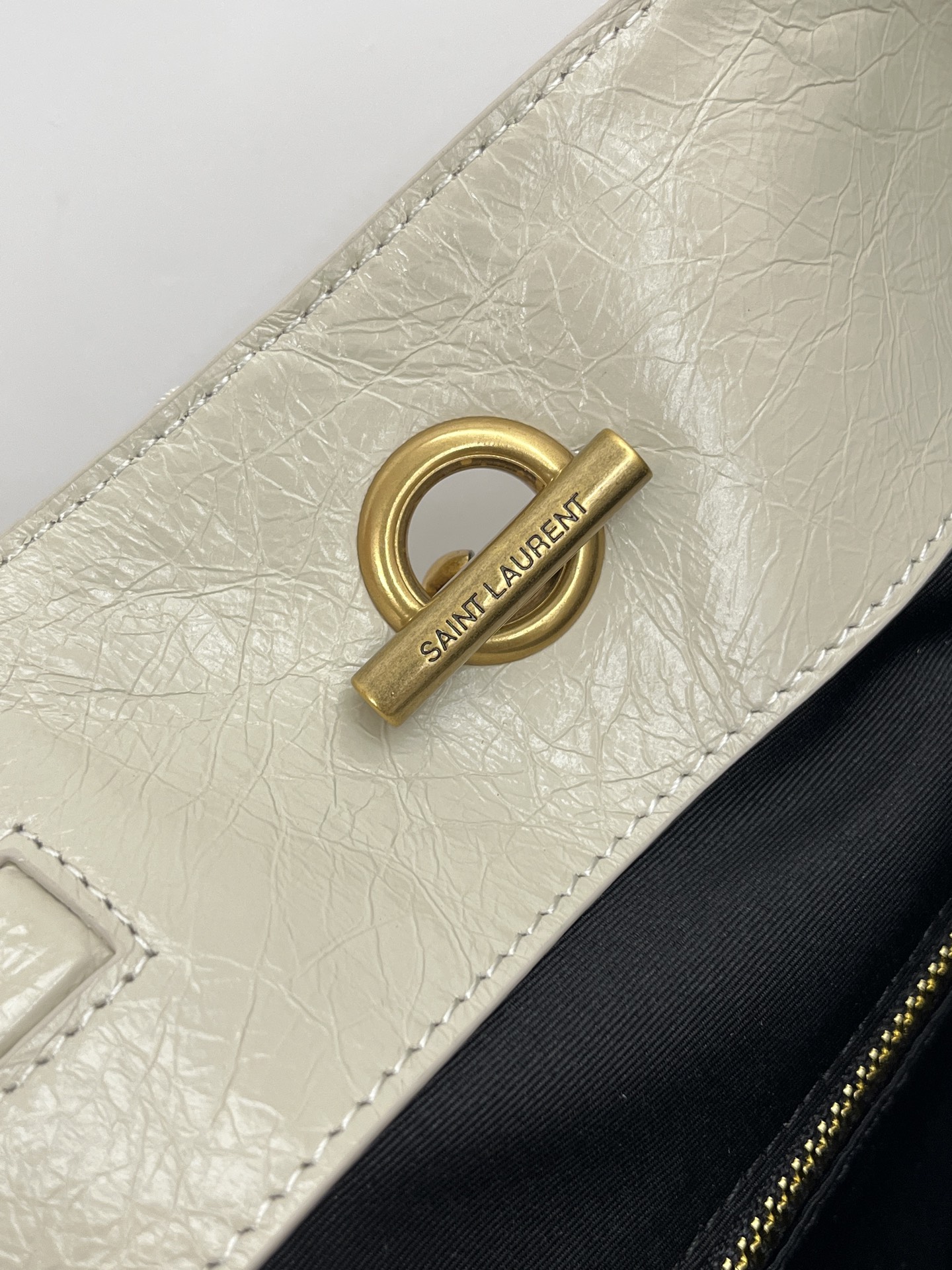 Saint Laurent Niki Shopping Bag Large Oiled and Waxed Cowhide Leather Beige