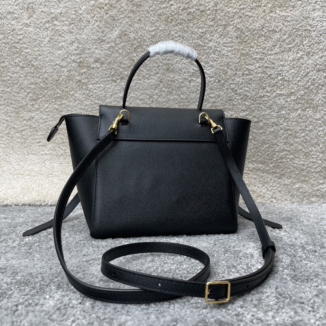 Shop Replica Celine Women 20CM Picov Belt Bag Grained Calfskin Black Gift For Girls