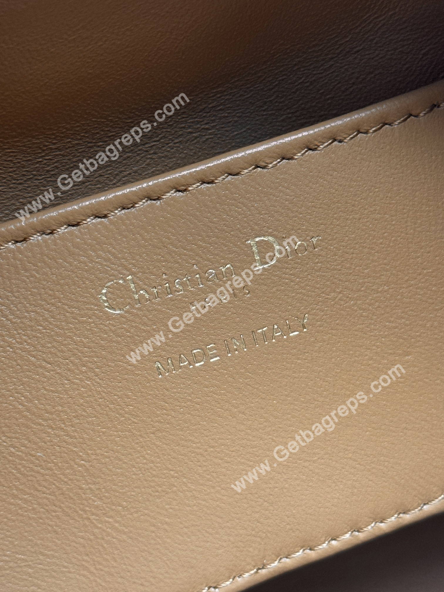 Small Dior Caro Bucket Bag Light Gold