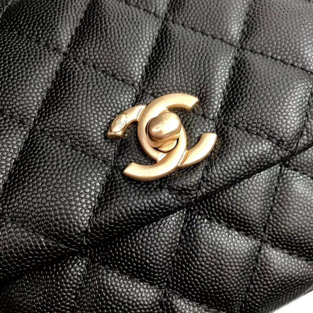 Top Quality Chanel A186 Coco To handle Handabag 23cm with Gold Hardware