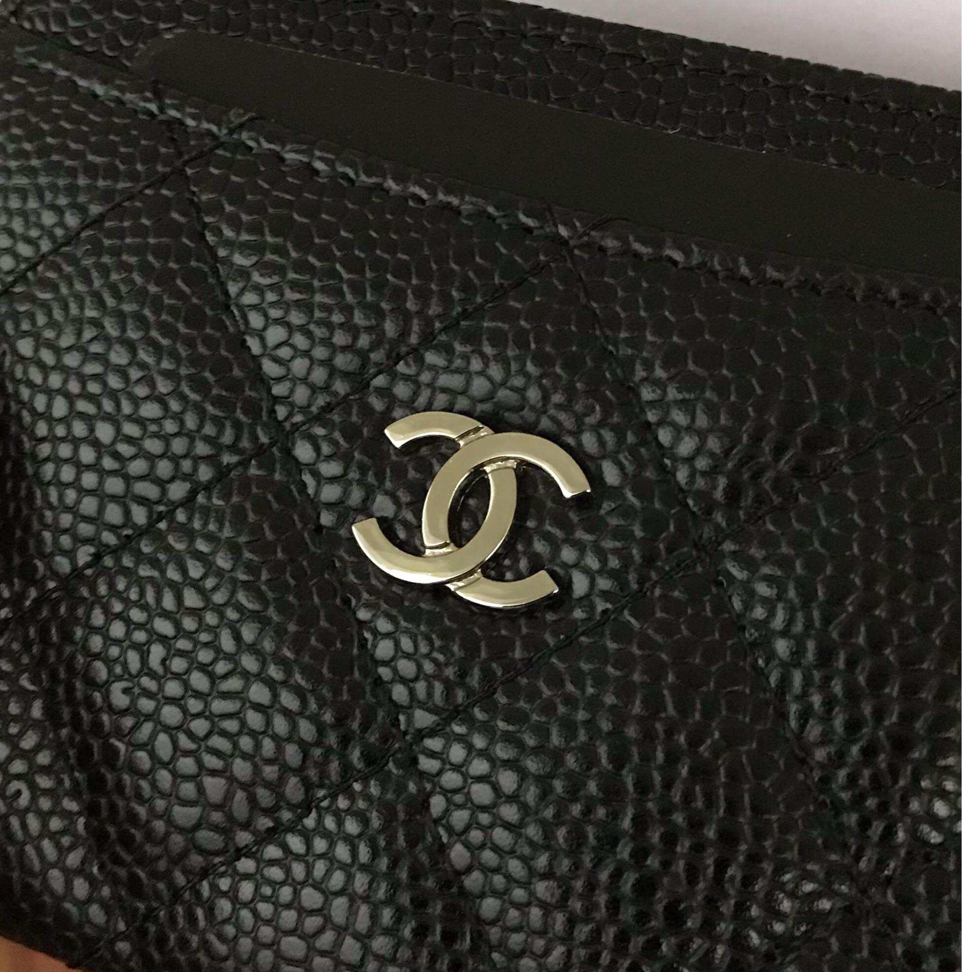 Top Quality Chanel CF Small Card Bag Black Genuine Leather Silver Tone Metal