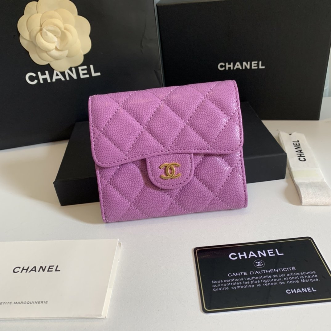 Top Quality Chanel CF Women Short Wallet Rose