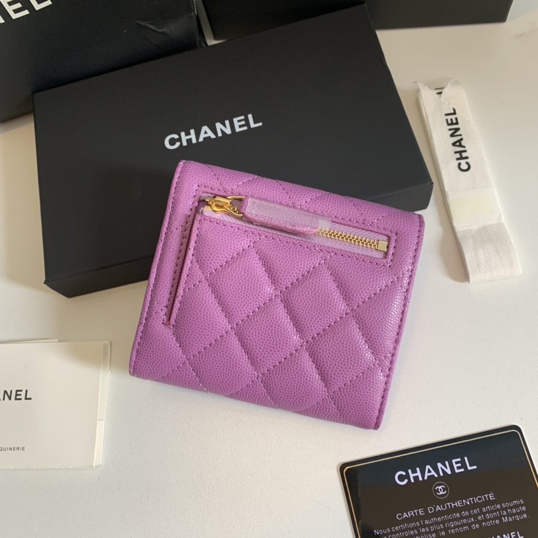 Top Quality Chanel CF Women Short Wallet Rose