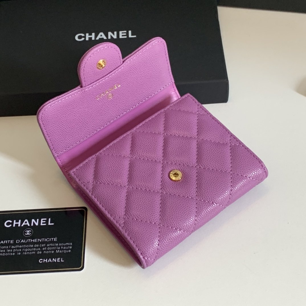 Top Quality Chanel CF Women Short Wallet Rose