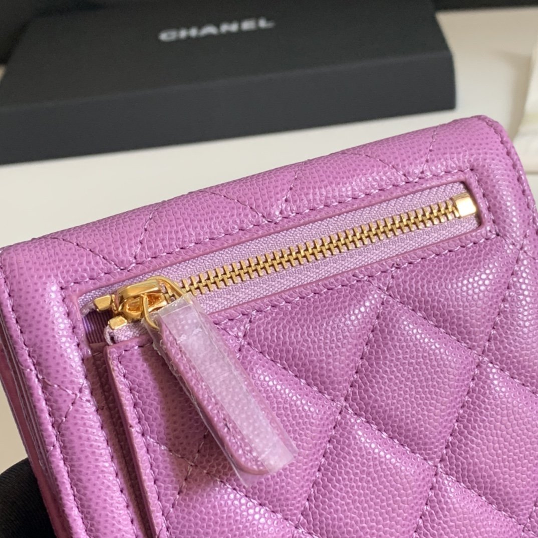 Top Quality Chanel CF Women Short Wallet Rose