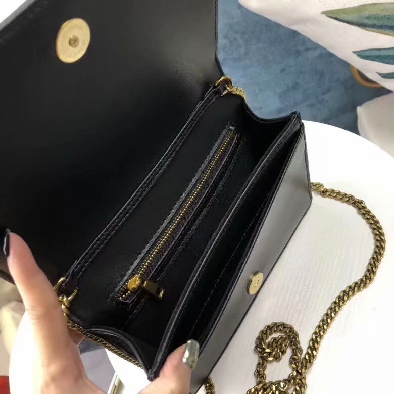 Top Quality Dior M900 Diorama Flap Bag in Black Studded Lambskin