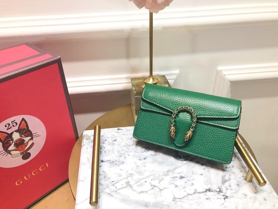 Top Quality Gucci 476432 Dionysus GG Blooms Super Mini Bag Green