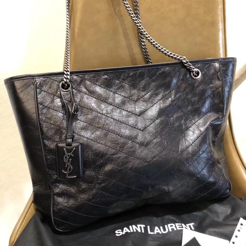 Top Quality Saint Laurent Women NIKI Shopping Handbag Black