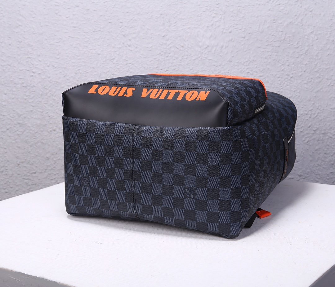 Top Replica Louis Vuitton N40157 Damier Cobalt Race Discovery Backpack PM